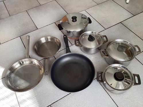11 delige pannenset, Huis en Inrichting, Keuken | Potten en Pannen, Gebruikt, Pannenset, Ophalen