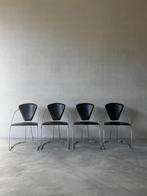 Vintage design Arrben stoelen, set van 4, Huis en Inrichting, Ophalen, Zo goed als nieuw, Zwart