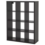 IKEA KALLAX 3x4 bookcase – black-brown, Ophalen, Gebruikt