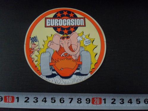 sticker eurocasion strip olifant F1 race auto, Verzamelen, Stickers, Zo goed als nieuw, Bedrijf of Vereniging, Ophalen