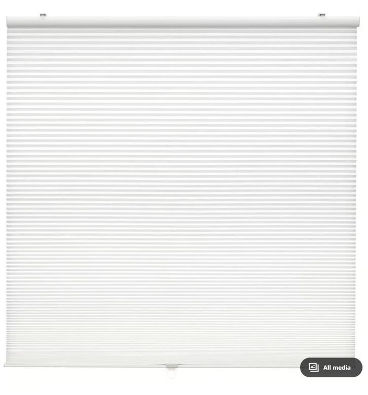 Plissegordijnen dubbel, wit, zgan, 100cm x 210 cm, Huis en Inrichting, Stoffering | Gordijnen en Lamellen, Zo goed als nieuw, 200 cm of meer