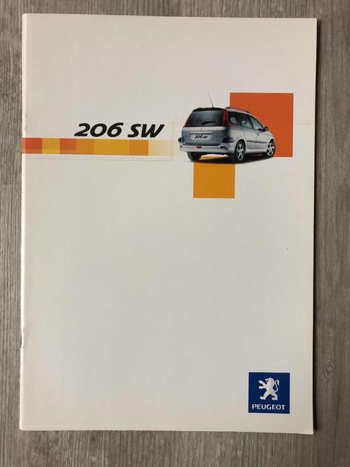 Folder Peugeot 206 SW uit 2002 in zeer nette staat, Boeken, Auto's | Folders en Tijdschriften, Zo goed als nieuw, Peugeot, Ophalen of Verzenden