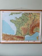 Oude Franse school landkaart, Antiek en Kunst, Antiek | Schoolplaten, Ophalen of Verzenden, Aardrijkskunde
