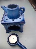 Theelichtje Fornuis met Kannetje voor Etherische Oliën, Overige materialen, Gebruikt, Blauw, Ophalen of Verzenden