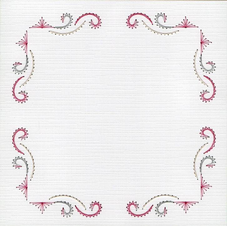 geborduurde oplegkaart nr 95, Hobby en Vrije tijd, Kaarten | Zelf maken, Nieuw, Blanco kaart of Basiskaart, Overige thema's, Ophalen of Verzenden