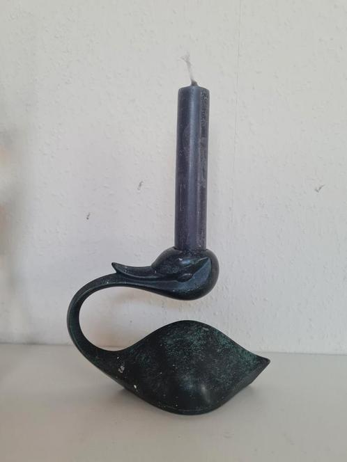 Art Deco BMF Eenden Kandelaar legering brons RVS Vintage, Huis en Inrichting, Woonaccessoires | Kandelaars en Kaarsen, Gebruikt