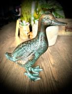 Grote eend Antiek Brons patina curiosa brocante vintage, Verzenden, Brons