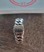 Buddah to Buddah Chain ring, Sieraden, Tassen en Uiterlijk, Ringen, 18 tot 19, Verzenden, Zo goed als nieuw, Zilver