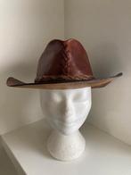 Leren country/western/cowboy hoed, Ophalen of Verzenden, Gedragen, 57 cm (M, 7⅛ inch) of minder, Hoed