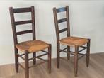 Vintage design stoelen in stijl van Perriand, Huis en Inrichting, Ophalen of Verzenden, Gebruikt, Bruin, Twee