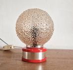 Vintage space age tafellamp70s oranje metalen poot, Ophalen of Verzenden, Gebruikt, Minder dan 50 cm