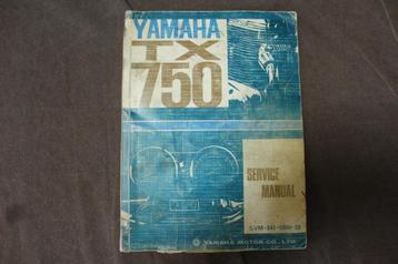 Yamaha TX750 1972 motorcycle service manual TX 750 beschikbaar voor biedingen