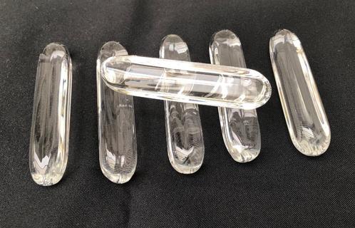 Daum - France kristal - 6 Art Deco messenleggers-Gesigneerd, Antiek en Kunst, Antiek | Glas en Kristal, Ophalen of Verzenden