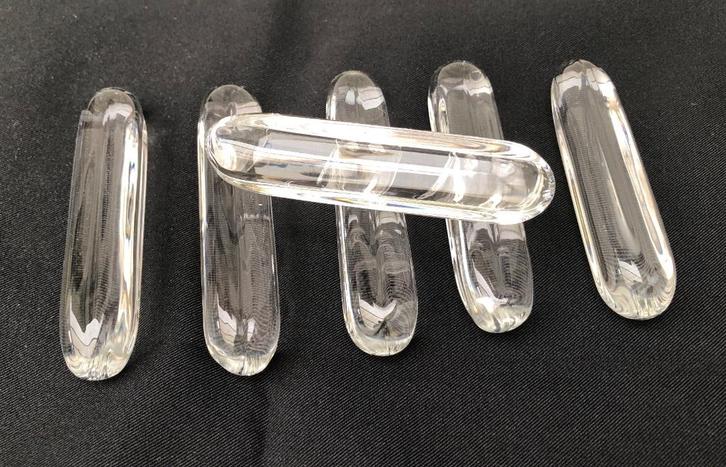 Daum - 6  art deco  messenleggers - Gesigneerd, Antiek en Kunst, Antiek | Glas en Kristal, Ophalen of Verzenden
