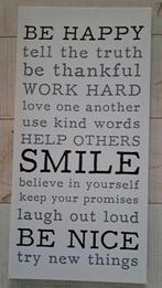 Canvas met tekst, Ophalen of Verzenden, Zo goed als nieuw