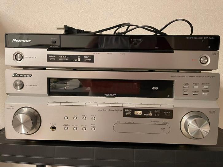 pioneer receiver en DVD speler, Audio, Tv en Foto, Versterkers en Receivers, Gebruikt, Overige systemen, 60 tot 120 watt, Pioneer