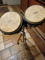 Twee bongo's op statief, Muziek en Instrumenten, Ophalen, Gebruikt, Trommel