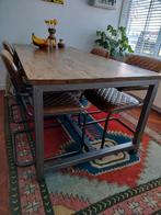 Industriële eettafel, Huis en Inrichting, Tafels | Eettafels, Ophalen, Gebruikt, 200 cm of meer, 50 tot 100 cm