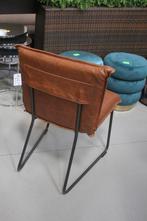 1 x luxe eetkamerstoel DUKE Jess Design metaal leer cognac, Huis en Inrichting, Stoelen, Ophalen, Gebruikt, Twee, Bruin