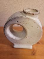 VINTAGE VAAS Sculpture Globe 14 cm wit rond gat., Huis en Inrichting, Woonaccessoires | Vazen, Ophalen of Verzenden