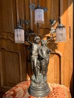 Art nouveau lamp zeer zwaar antiek, Antiek en Kunst, Antiek | Lampen, Ophalen of Verzenden