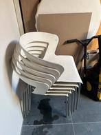 6 mooie stoelen stabelbaar wit, Tuin en Terras, Tuinstoelen, Ophalen, Gebruikt, Stapelbaar