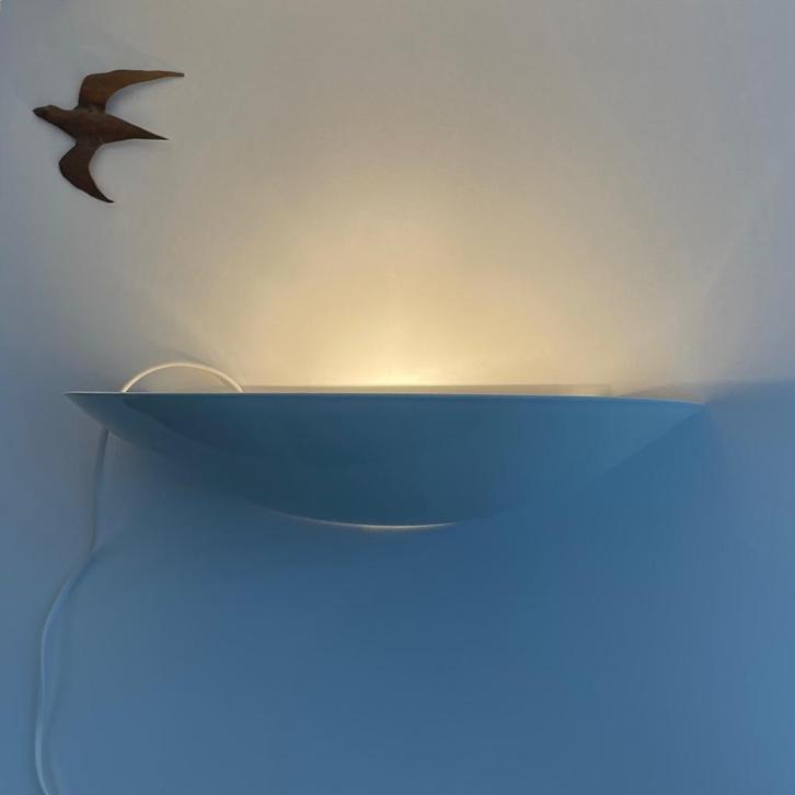 Deens vintage design LAMP wit metaal MidCentury retro scandi, Huis en Inrichting, Lampen | Wandlampen, Gebruikt, Metaal, Ophalen of Verzenden