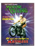 1952 Matchless Christmas Super Clubman print poster A4, Verzamelen, Verzenden, Nieuw, Overige typen