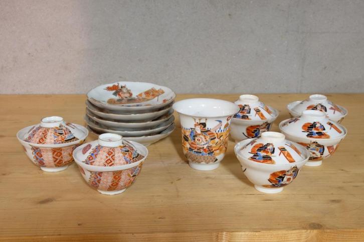 Son-ei eierschaalporselein thee servies Imari  antiek, Antiek en Kunst, Antiek | Servies los, Ophalen of Verzenden