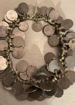 Antieke Afghaanse munten band met ca 100 munten zilver kuchi, Sieraden, Tassen en Uiterlijk, Antieke sieraden, Ophalen of Verzenden