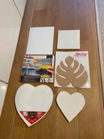 Samen 5 euro: Canvas vormen en wateroplosbare krijtjes, Ophalen of Verzenden, Zo goed als nieuw