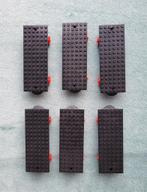 Lego trein blauwe rails wagon onderstellen lang model., Ophalen of Verzenden, Gebruikt, Losse stenen, Lego