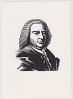 Houtgravure met portret van Bach --- incl verzendkosten, Ophalen of Verzenden
