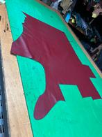 Rest bordeaux Italiaande leer lap 1.3mm dik soepel&glad A496, Hobby en Vrije tijd, Stoffen en Lappen, Bruin, Leer of Kunstleer