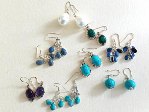 lotje sterling zilver oorbellen, oorhangers €12,50 p. paar, Sieraden, Tassen en Uiterlijk, Oorbellen, Zo goed als nieuw, Hangers