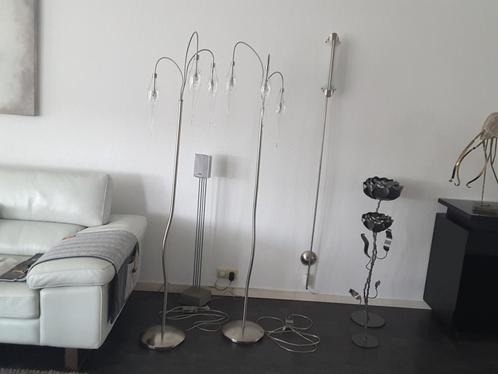 Halogeen Vloerlamp 2stuks incl. Dimmer, Huis en Inrichting, Lampen | Vloerlampen, Zo goed als nieuw, 150 tot 200 cm, Ophalen