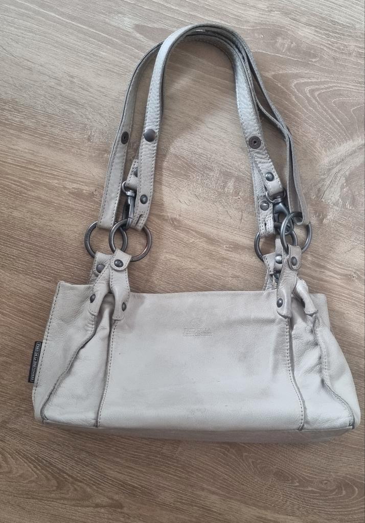 schoudertas - Fred de la Bretoniere, Sieraden, Tassen en Uiterlijk, Tassen | Damestassen, Gebruikt, Handtas, Bruin, Ophalen of Verzenden