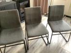 6 Eetkamer stoelen antraciet grijs, Huis en Inrichting, Stoelen, Ophalen, Zo goed als nieuw, Vijf, Zes of meer stoelen, Stof