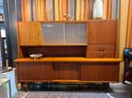 Vintage highboard wandkast teak kast buffetkast mid century, Ophalen, Onbekend, Minder dan 150 cm, Onbekend