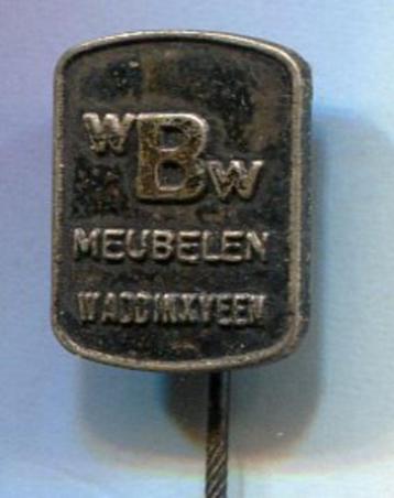 W.B.W. Meubelen Waddinxveen zilverkleurig speldje ( U_033 ) beschikbaar voor biedingen