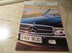 Folder Mercedes-Benz 300 SL, 420 SL, 500 SL R107, Boeken, Ophalen of Verzenden, Zo goed als nieuw, Mercedes-Benz, Mercedes