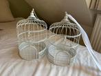 Decoratie - twee kleine vogelkooitjes, Antiek en Kunst, Ophalen