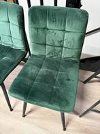 Eetkamerstoelen velvet - 6 stuks - In goede staat, Huis en Inrichting, Ophalen, Gebruikt, Overige kleuren, Stof