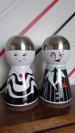 Vintage porseleinen voorraadpotten Man-Vrouw, Verzamelen, Beelden en Beeldjes, Ophalen, Zo goed als nieuw, Mens