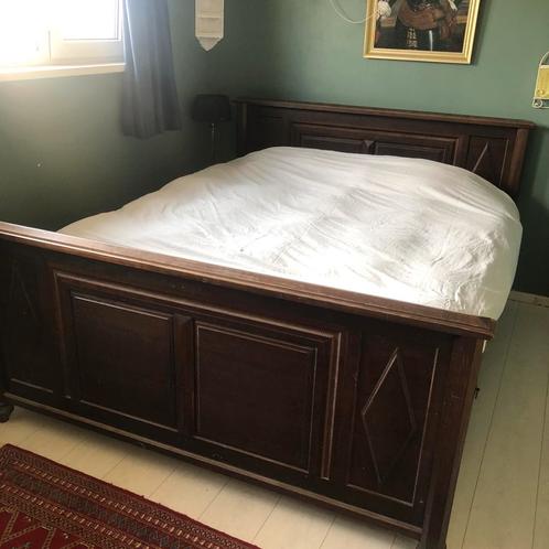 Tweepersoonsbed koloniale stijl, Huis en Inrichting, Slaapkamer | Complete slaapkamers, Zo goed als nieuw, Tweepersoons, Ophalen