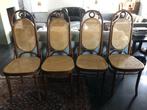 4 vintage Thonet stoelen, Huis en Inrichting, Stoelen, Riet of Rotan, Gebruikt, Bruin, Thonet