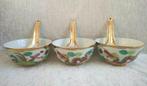 Chinese rijstkommen met draak, feniks en goud 11,5 cm Ø, Ophalen of Verzenden