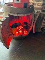 Wijnvat Vloerlamp met Rode Verlichting, Ophalen, Gebruikt, Hout, Minder dan 100 cm