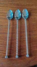 4 zilveren of zwaar verzilverde coctaillepels, Antiek en Kunst, Ophalen of Verzenden