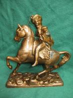 antiek paard en ruiter gemaakt van samak., Antiek en Kunst, Ophalen of Verzenden